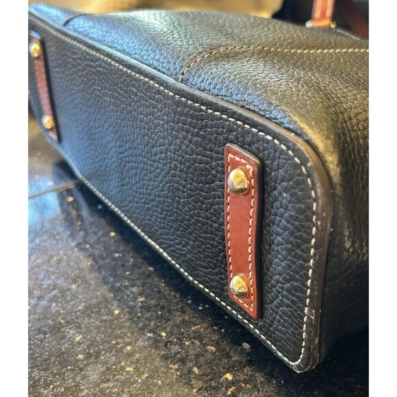 Dooney & Bourke 1975 Large Lexington Bag Purse Tote: Black Pebble Grain - Picture 5 of 11